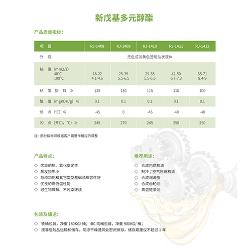 新戊基多元醇酯